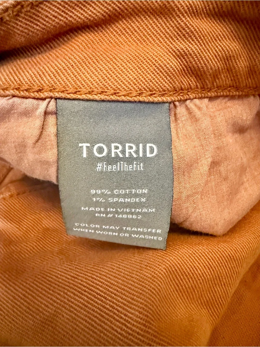torrid Rust Orange Denim Shorts